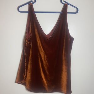 Bronze Velvet Double V Tank